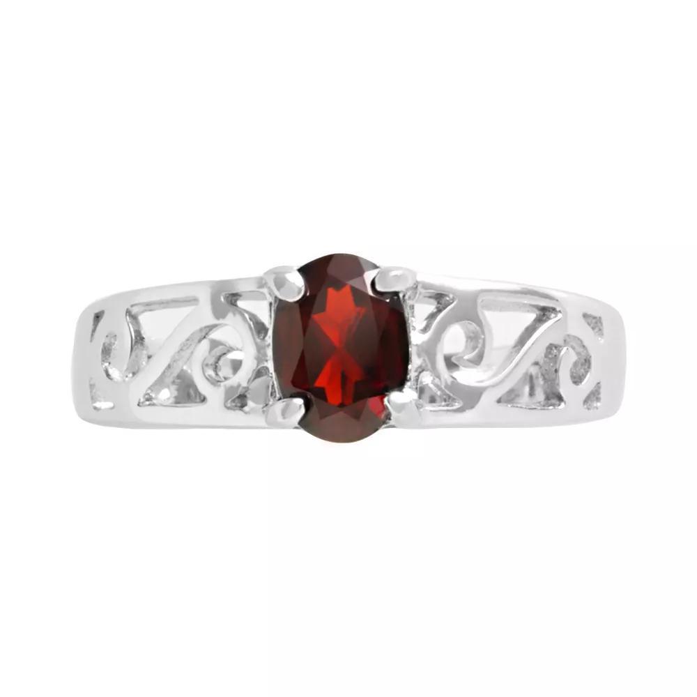 Traditions Jewelry Company Sterling Silver Garnet Ring, Womens Multicolor Product Image