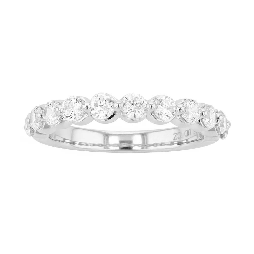 Diamond Brilliance 14K Gold 1 Carat T.W. Lab-Grown Diamond Floating Wedding Band, Women's, Size: 8, White Gold Product Image