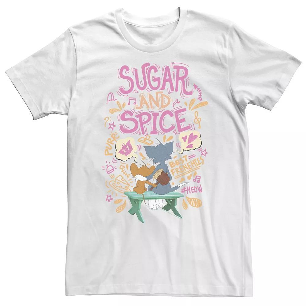 Big & Tall Tom & Jerry Sugar And Spice Tee, Men's, Size: 5XL, White Product Image
