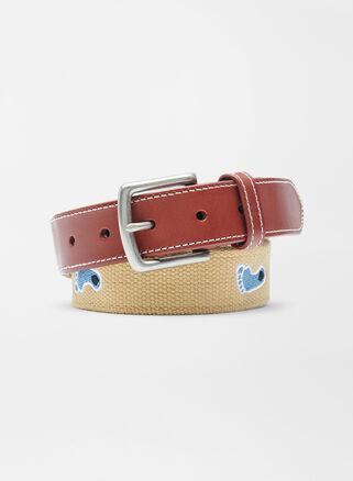 Peter Millar Mens UNC Tarheel Belt | Color: Khaki | Size: 36 Product Image