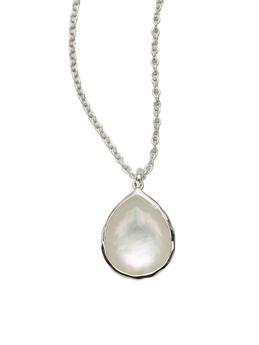 Mini Teardrop Pendant Necklace in Sterling Silver Product Image