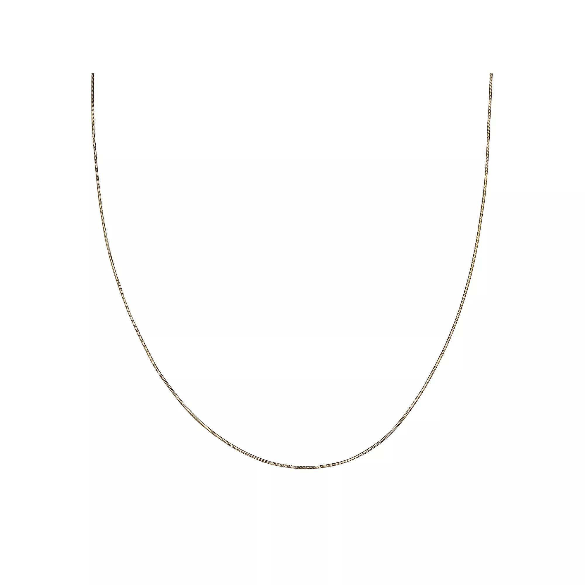 PRIMROSE Sterling Silver Snake Chain Necklace, Women's, Size: 30", Gold Over Sterling Product Image
