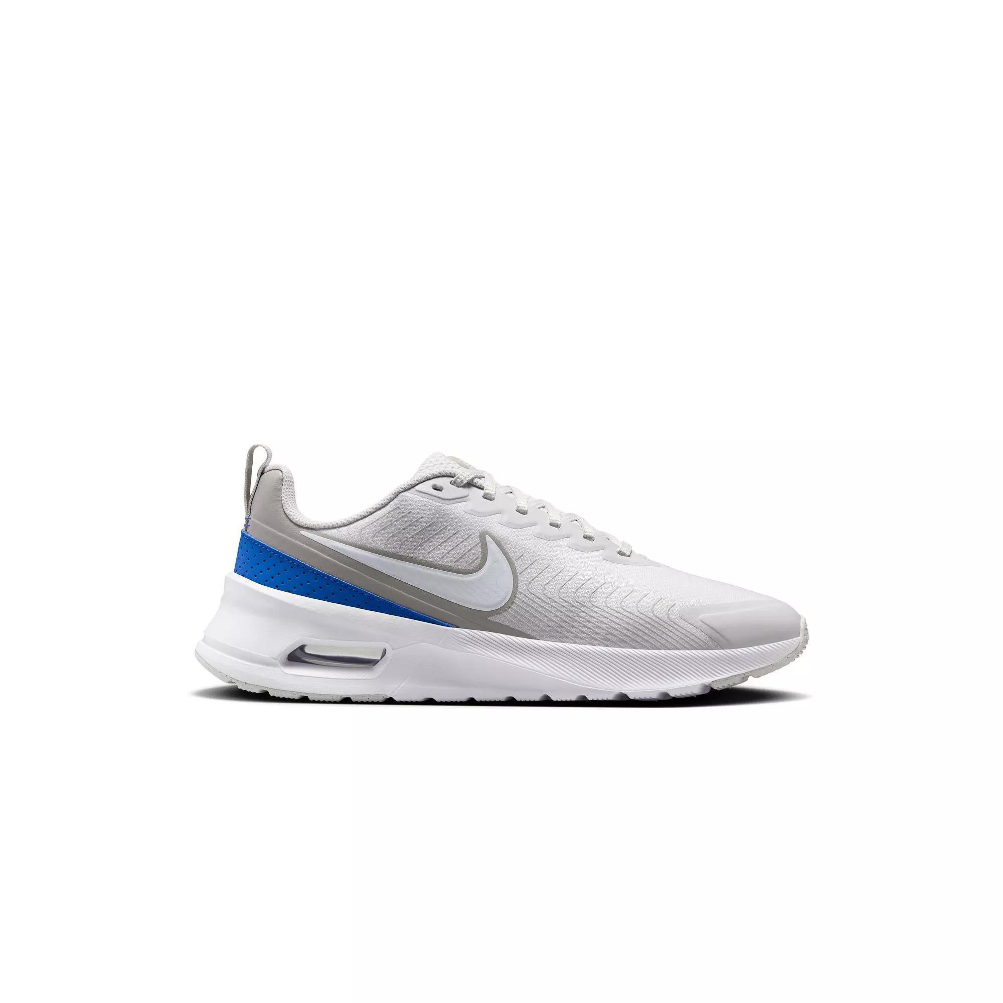 Nike Air Max Nuaxis Men's Running Shoes, Women's, Size: 10.5, Gray White Blue Product Image