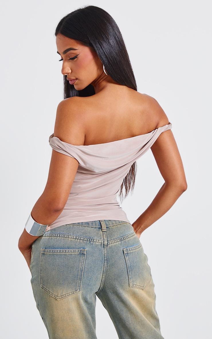 Petite Stone Double Slinky Off The Shoulder Long Top Product Image