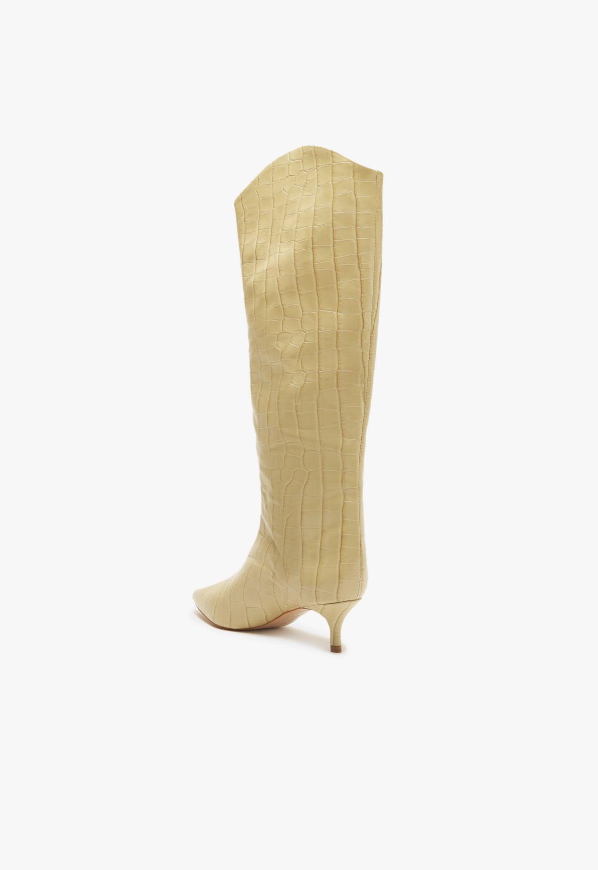 Maryana Lo Crocodile-Embossed Leather Boot Product Image