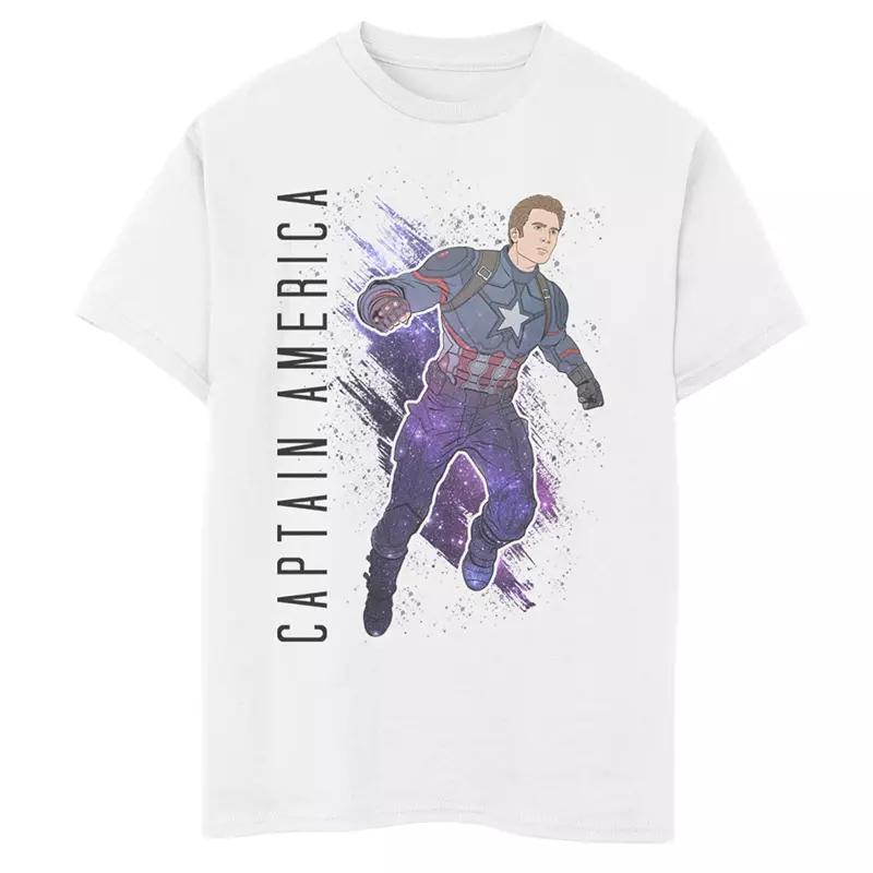 Men's Avengers Captain America Painted Tee, Size: XL, White Product Image