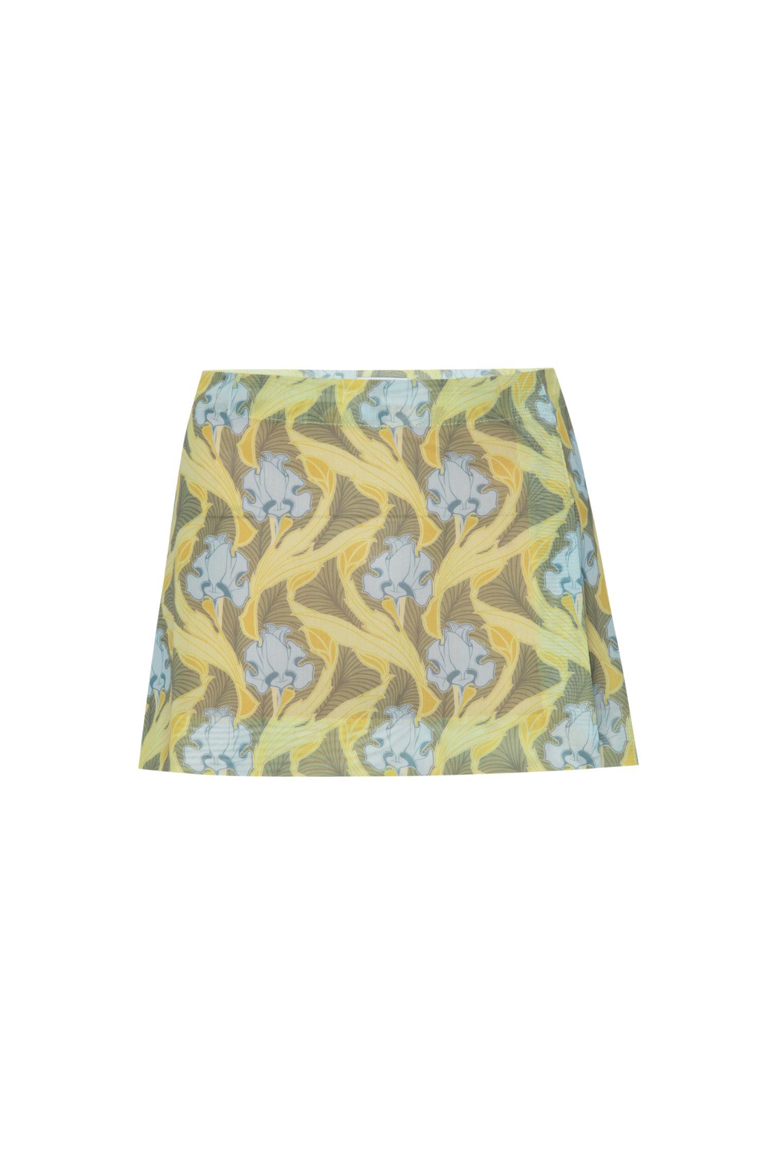 MICRO MINI SKIRT - ART NOUVEAU BLUE Product Image