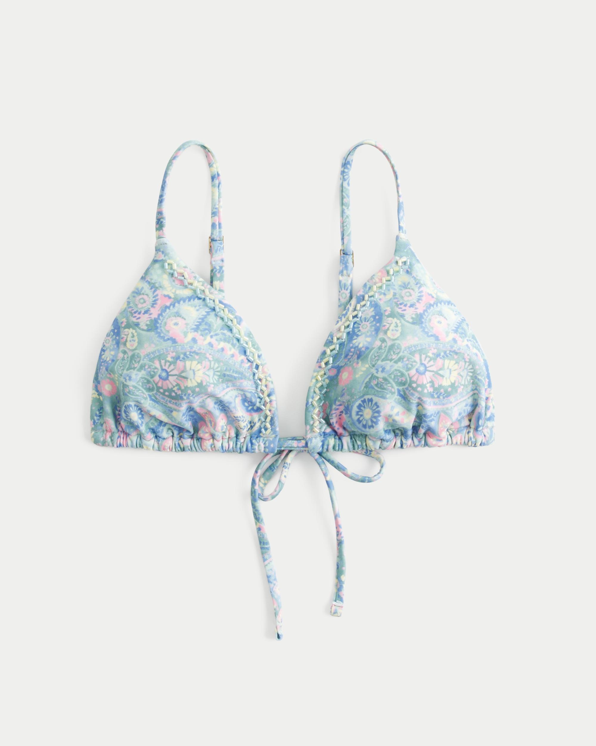 Embellished Triangle Bikini Top Product Image