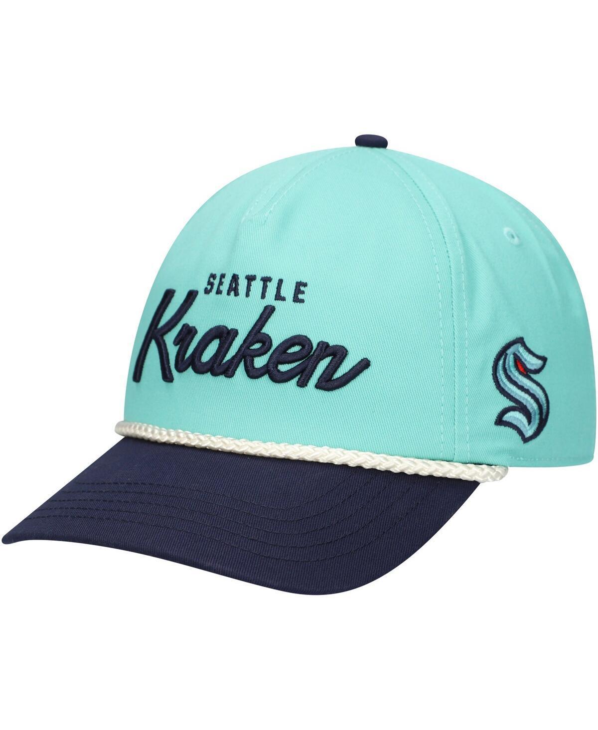 Mens American Needle Light Blue/Deep Sea Blue Seattle Kraken Roscoe Washed Twill Adjustable Hat Product Image