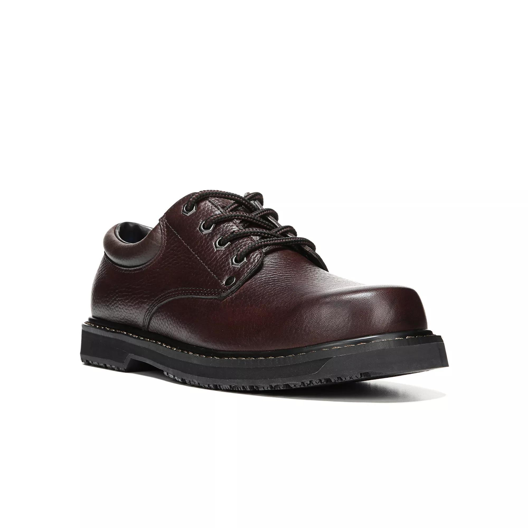 Dr. Scholl's Harrington Men's Slip-Resistant Work Oxford's, Size: 10.5 Wide, Brown Product Image
