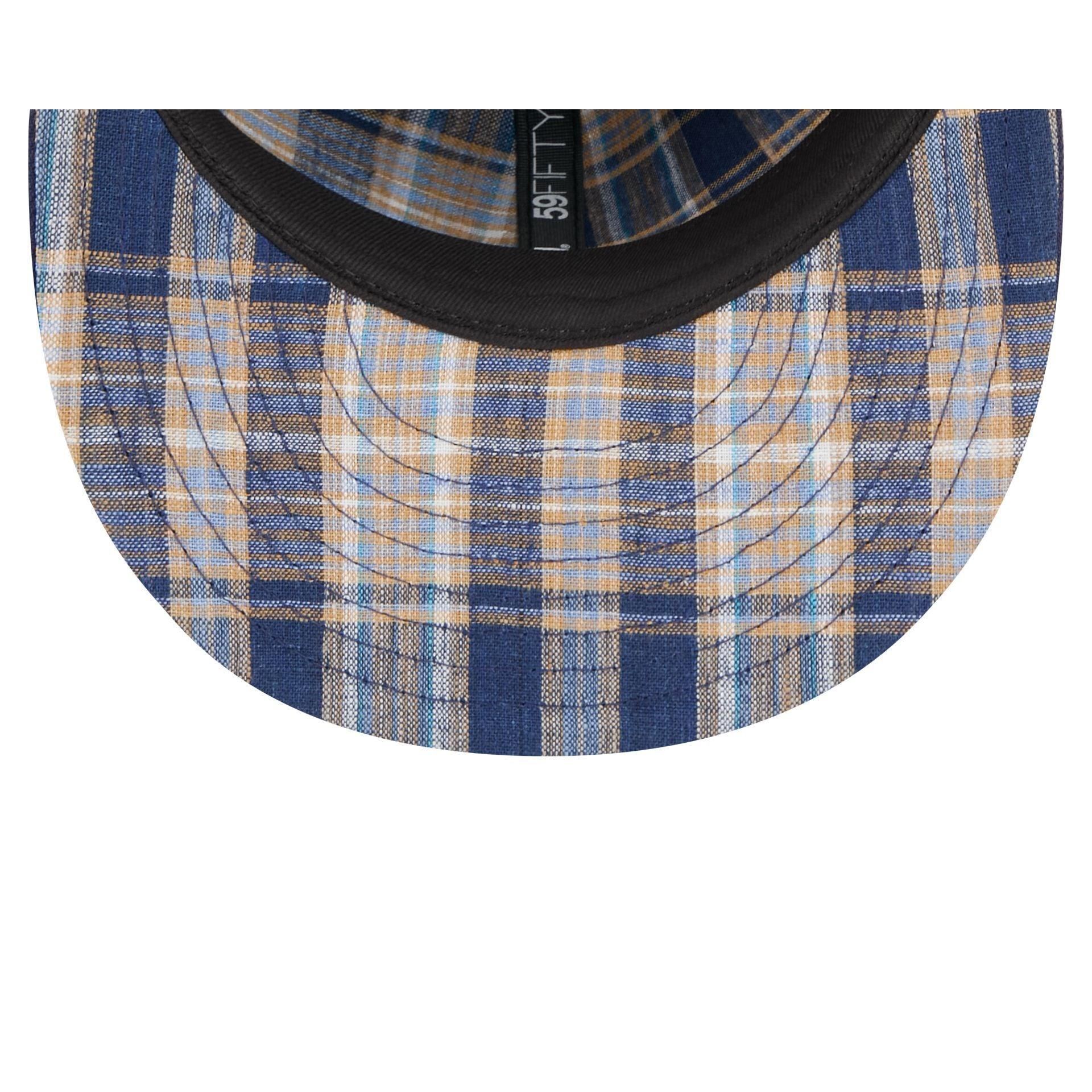 Cleveland Guardians Blue Tartan 59FIFTY Fitted Hat Male Product Image