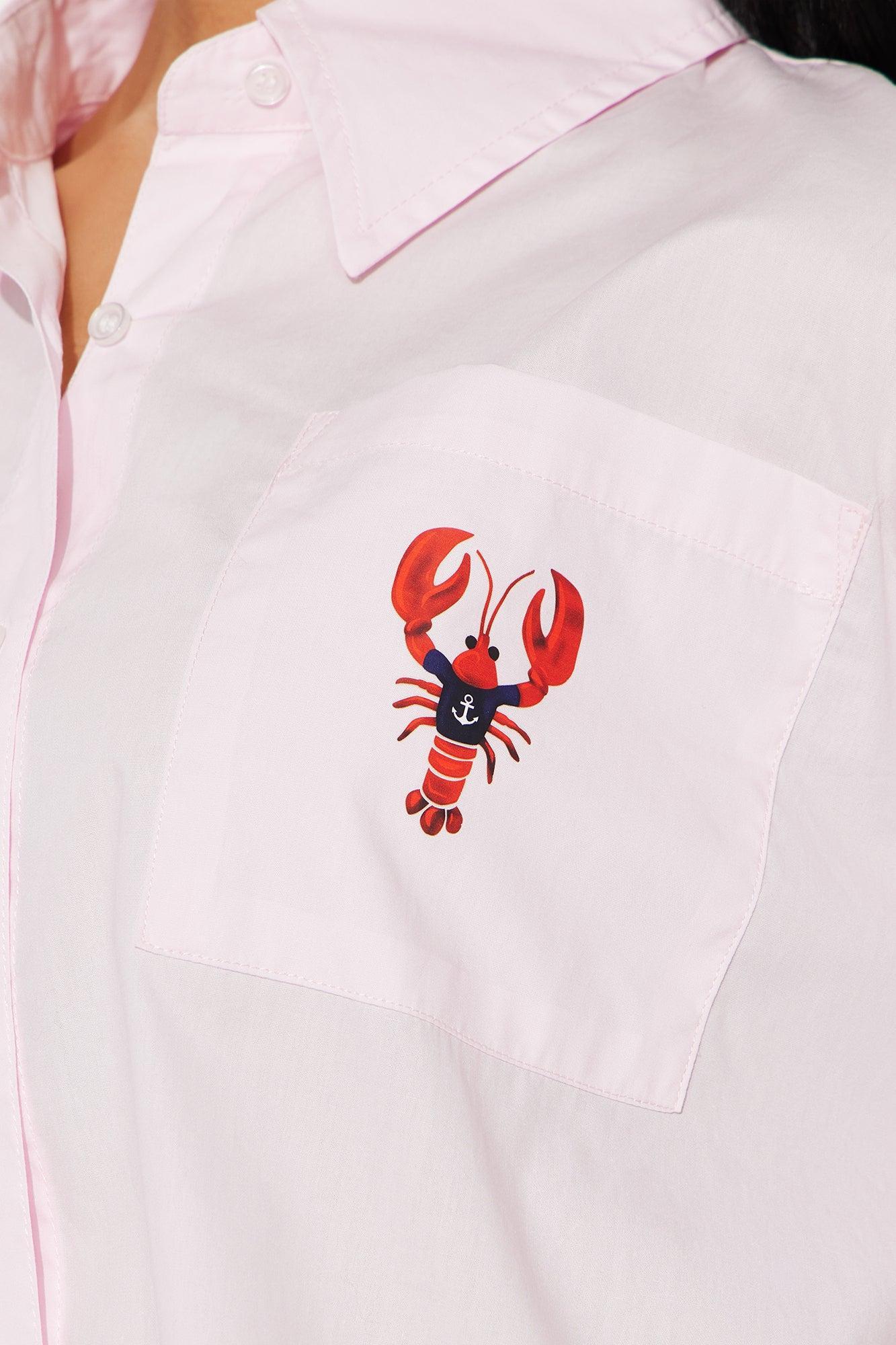 Lobster Life Poplin Shirt - Pink Product Image