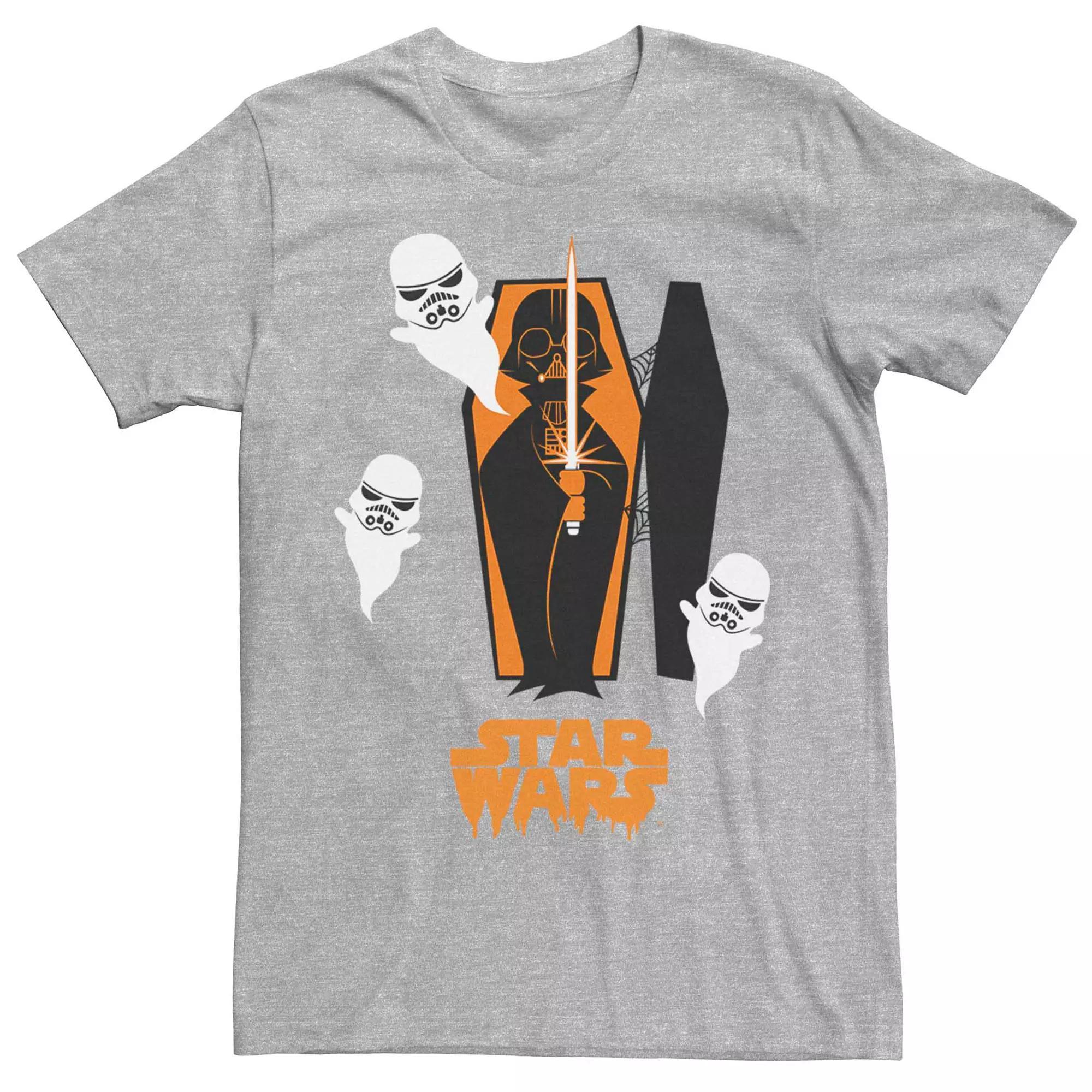 Men's Star Wars Darth Vader Coffin And Trooper Ghosts Tee, Size: 3XL, Blue Product Image