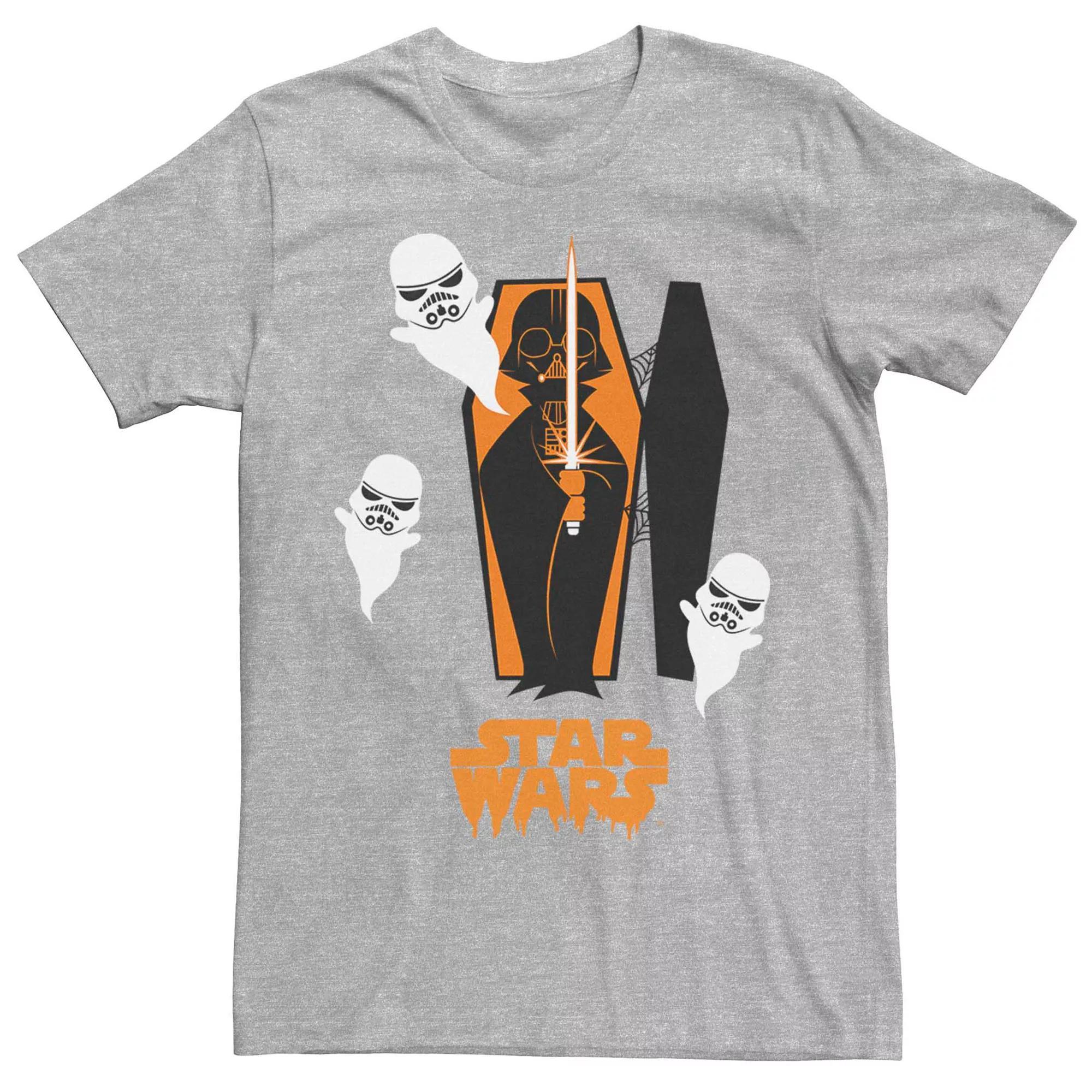 Men's Star Wars Darth Vader Coffin And Trooper Ghosts Tee, Size: 3XL, Blue Product Image
