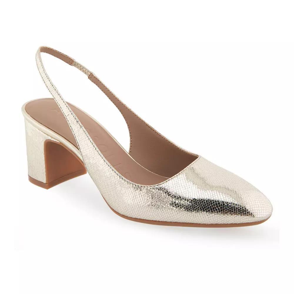 Aerosoles Mags Women's Leather Dress Pumps, Size: 6.5, Platino Leather Product Image