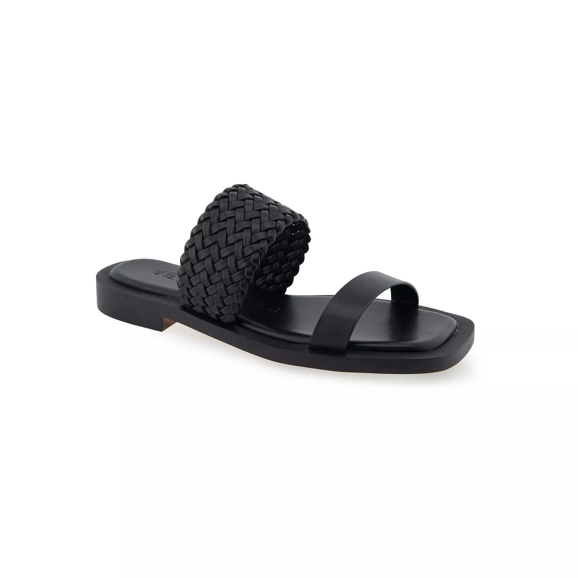 Aerosoles St. Lukes Women's Leather Slide Sandals, Size: 10, Black Leather Product Image