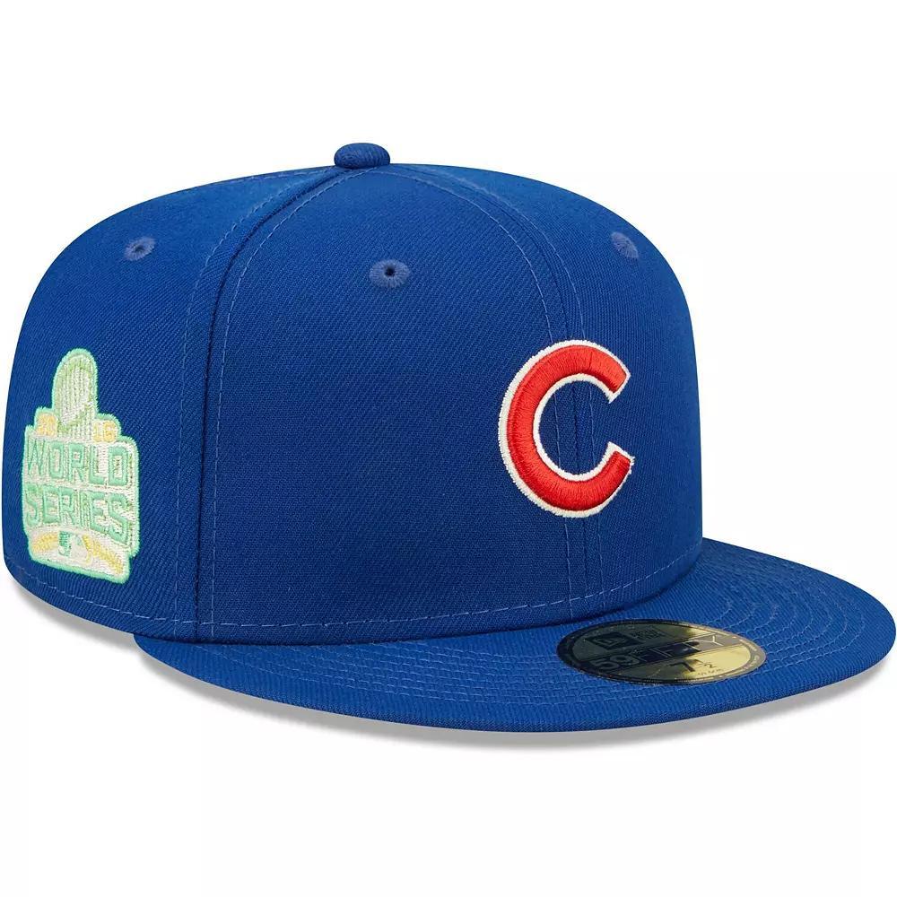 Men's New Era Royal Chicago Cubs 2016 World Series Champions Citrus Pop UV 59FIFTY Fitted Hat, Size: 7 7/8, Blue Product Image
