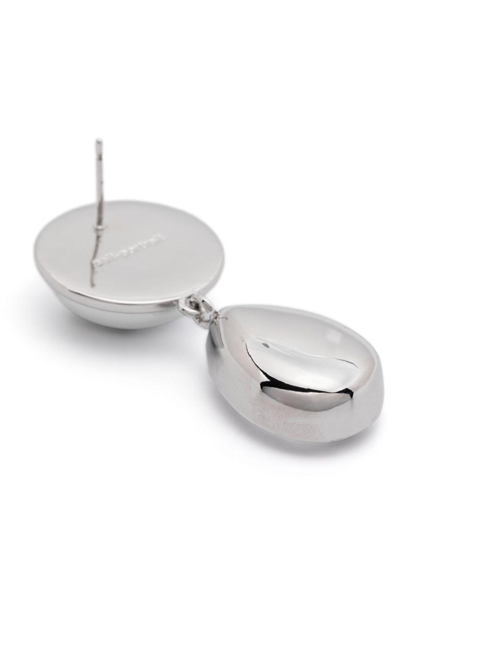 bow crystal-droplet earrings Product Image