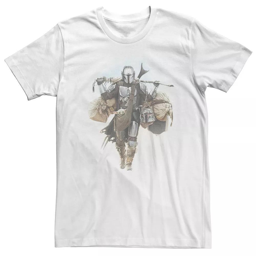 Men's The Mandalorian Mando Tee, Size: Large, White Product Image