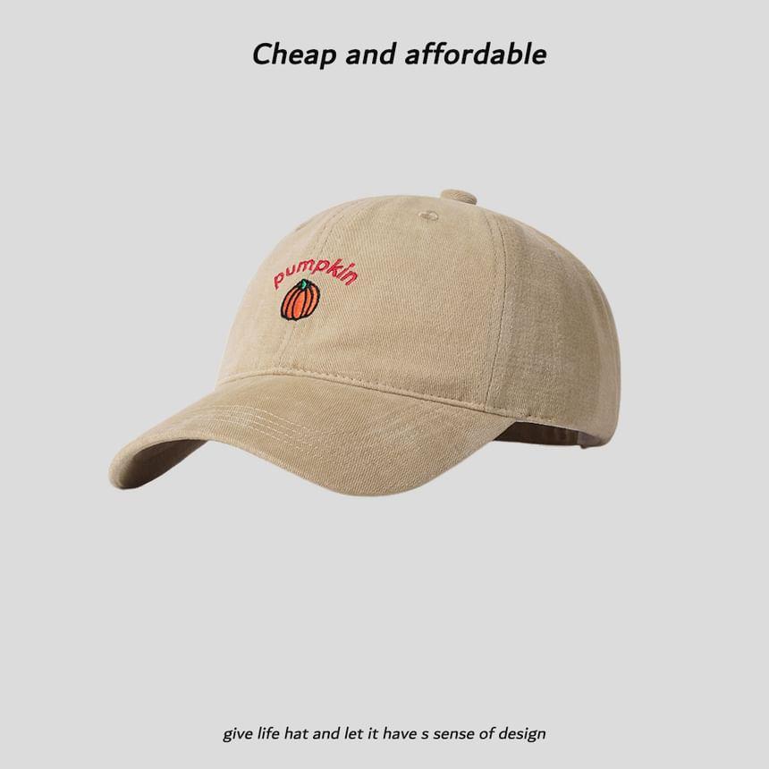 Pumpkin Embroidered Baseball Cap Product Image