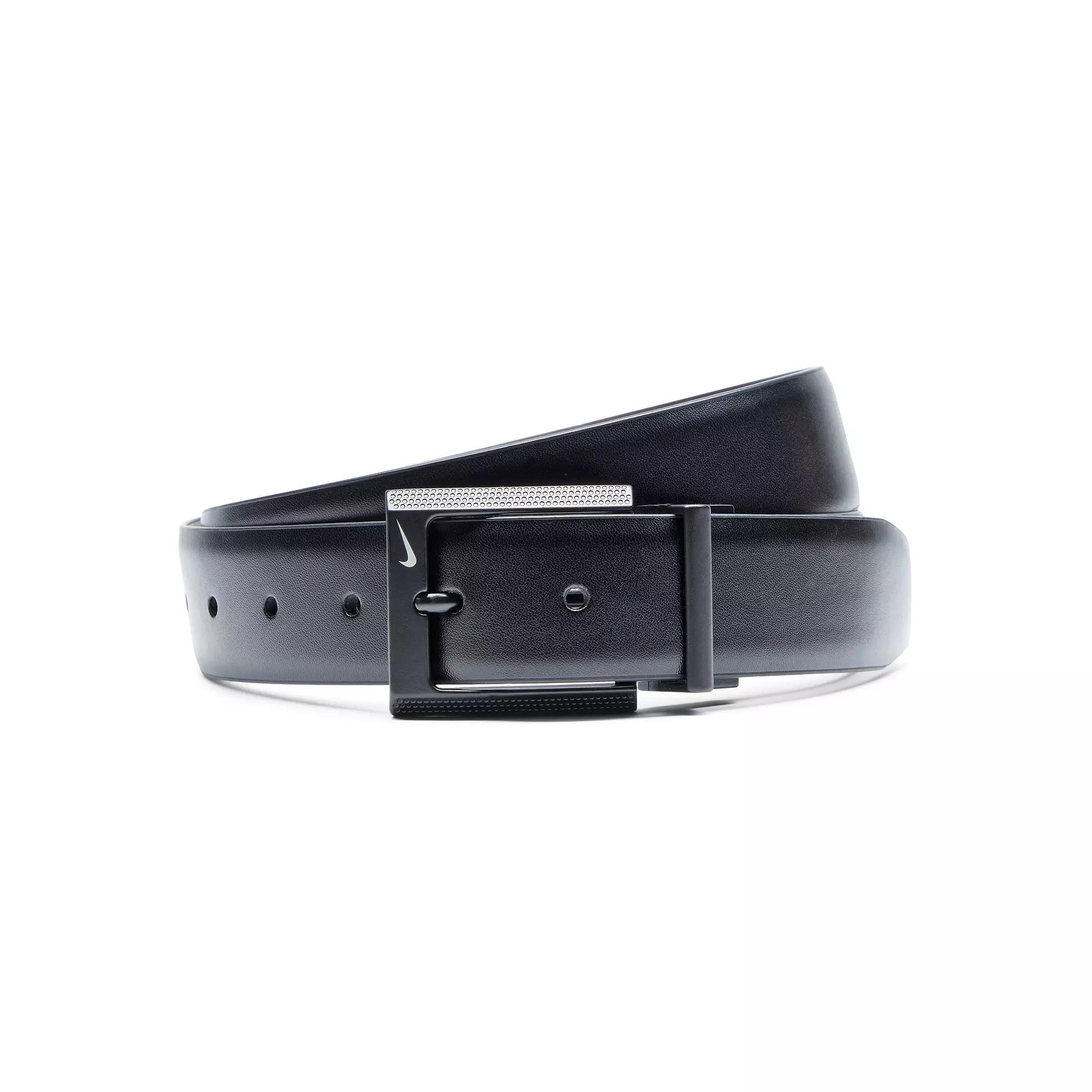Men's Nike Textured Buckle Reversible Belt, Size: Large, Black Product Image