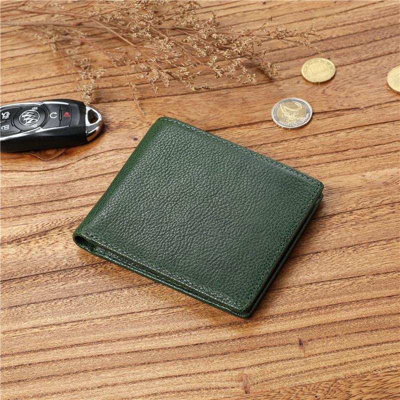Genuine Leather Bifold Short Wallet Product Image