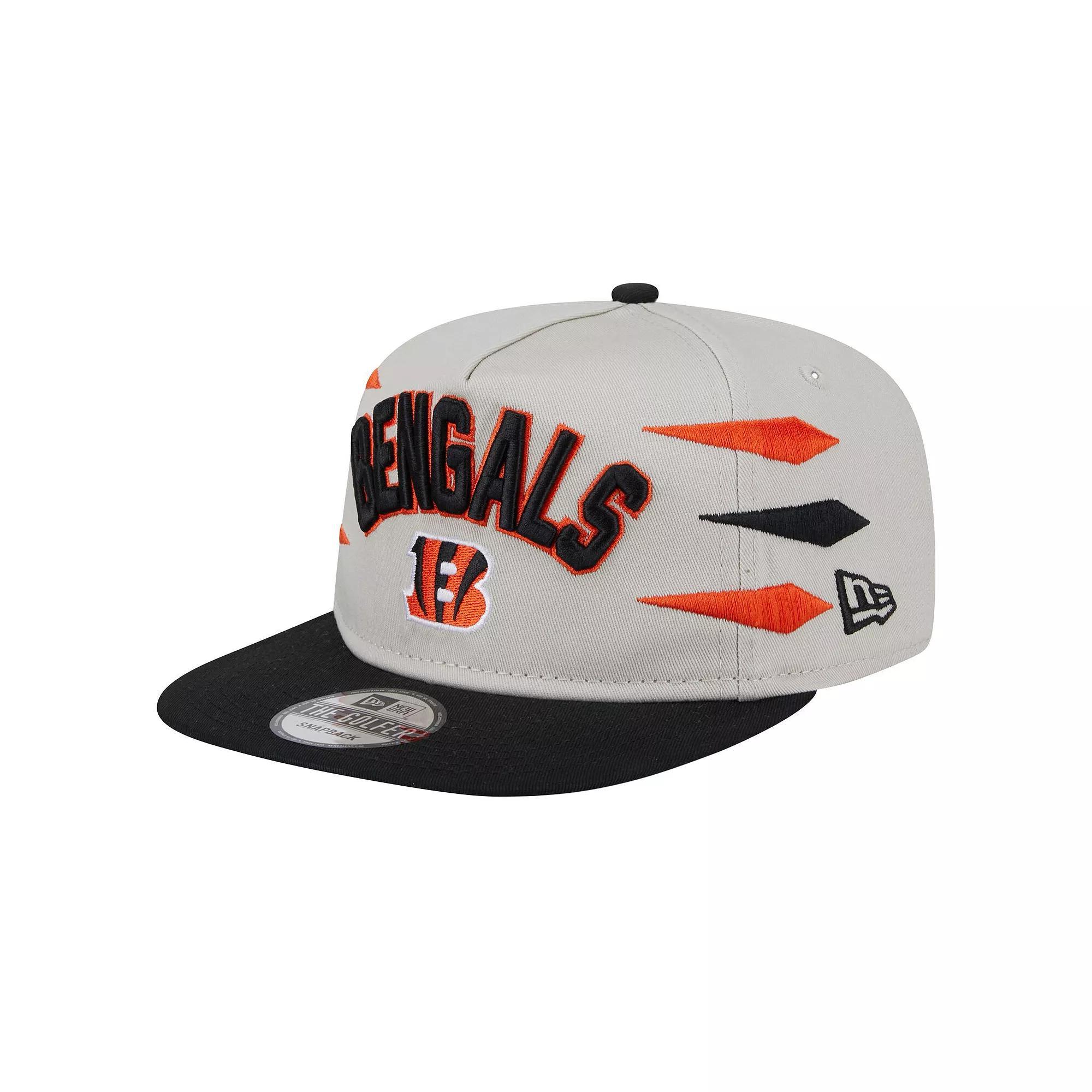 Men's New Era Stone/Orange Cincinnati Bengals Athletic Golfer Snapback Hat, Team Product Image