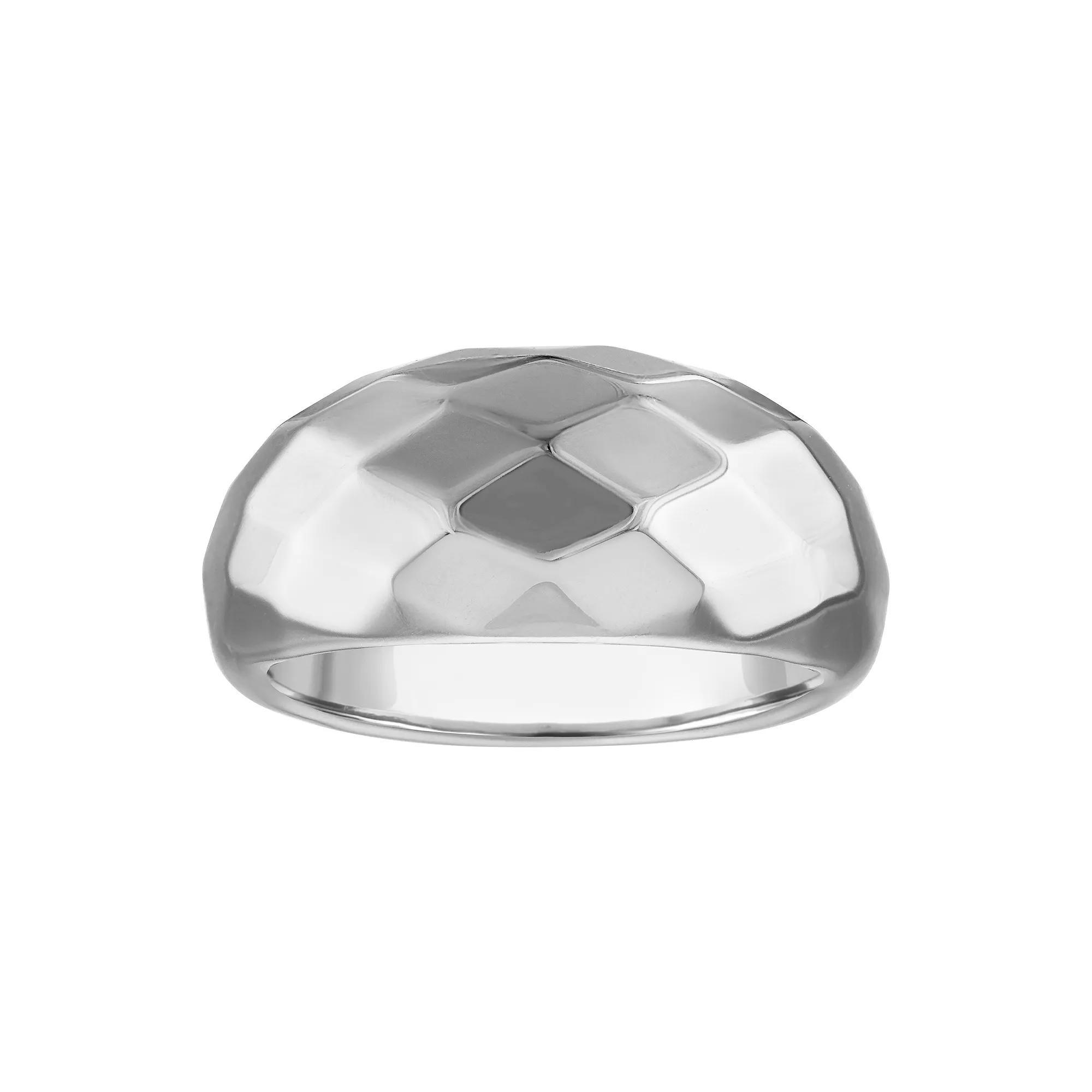 Jordan Blue Sterling Silver Diamond Cut Bold Ring, Women's, Size: 9 Product Image