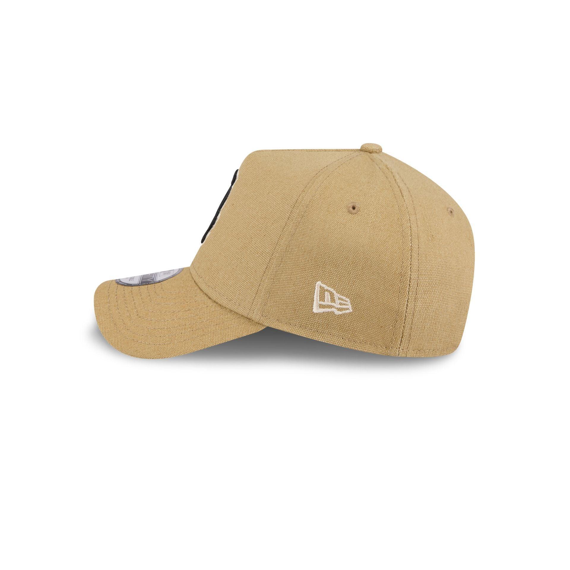 Chicago White Sox Logo Essentials Khaki 9FORTY A-Frame Snapback Hat Male Product Image