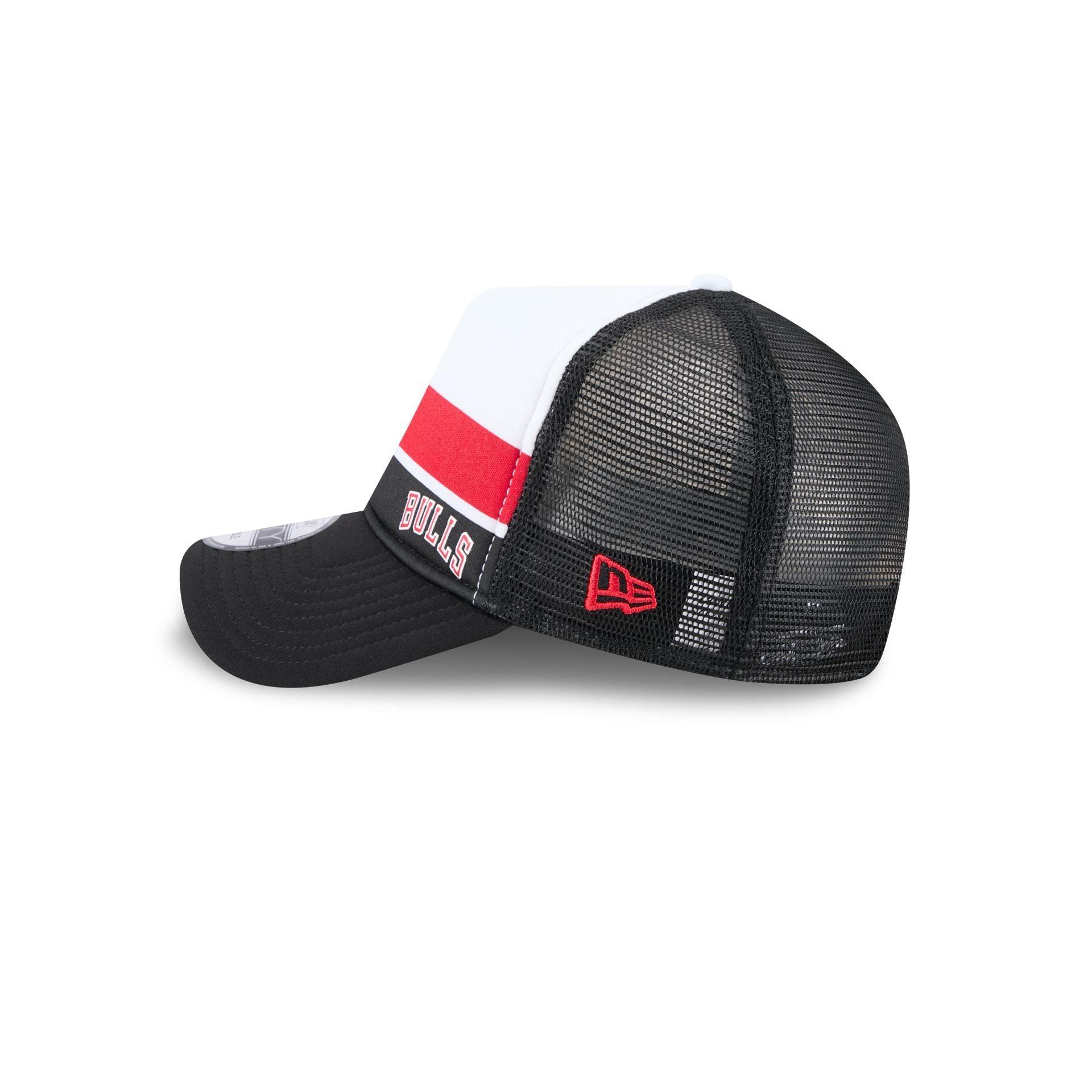 Chicago Bulls Color Block 9FORTY A-Frame Trucker Snapback Hat Male Product Image