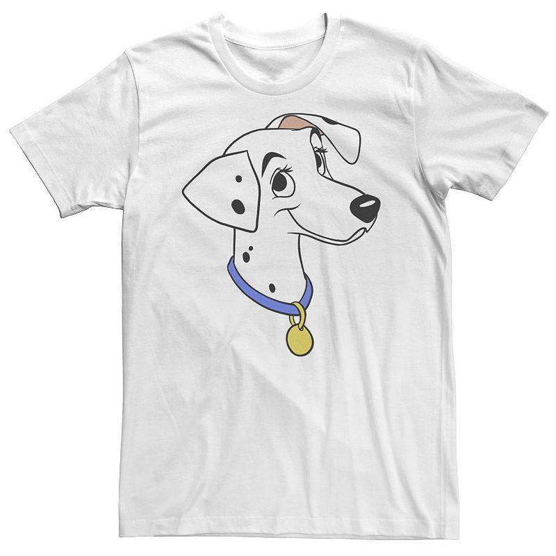 Big & Tall Disney 101 Dalmatians Perdita Big Face Tee, Men's, Size: 5XL, White Product Image