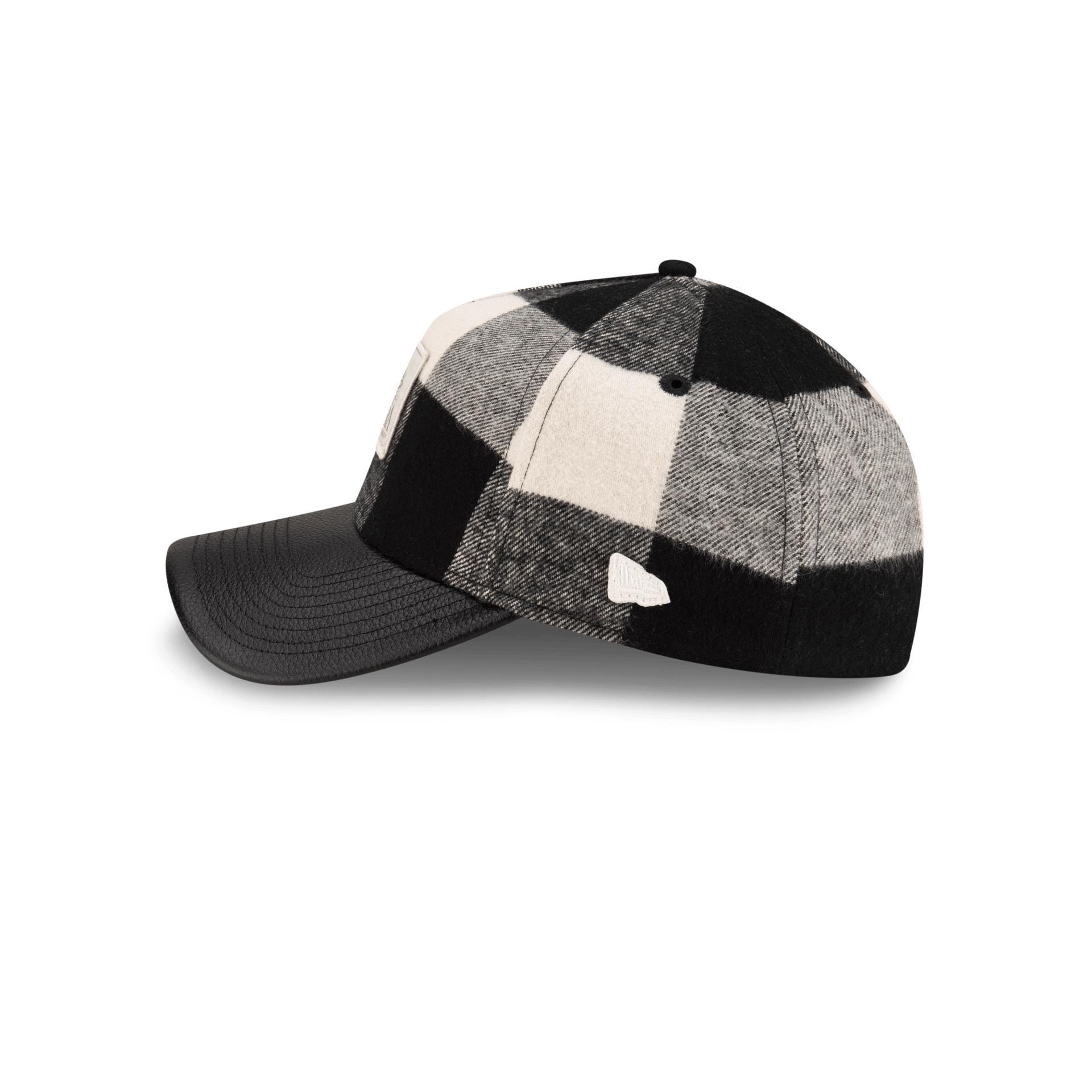 Lumber Plaid College White 9FORTY A-Frame Adjustable Hat Male Product Image