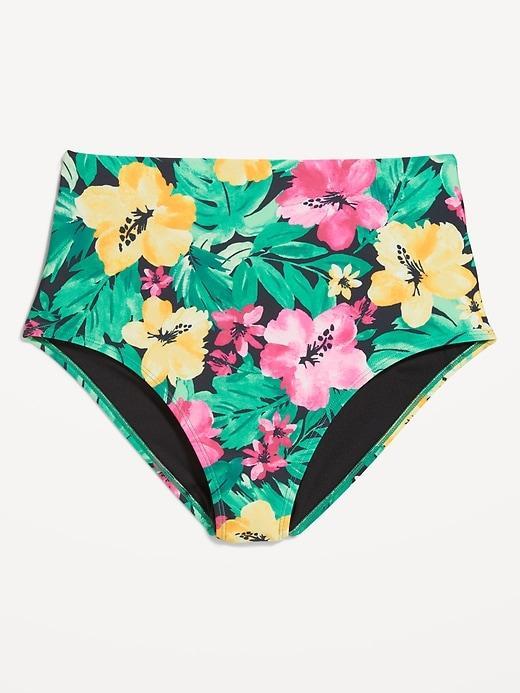 High-Waisted French-Cut Bikini Swim Bottoms Product Image