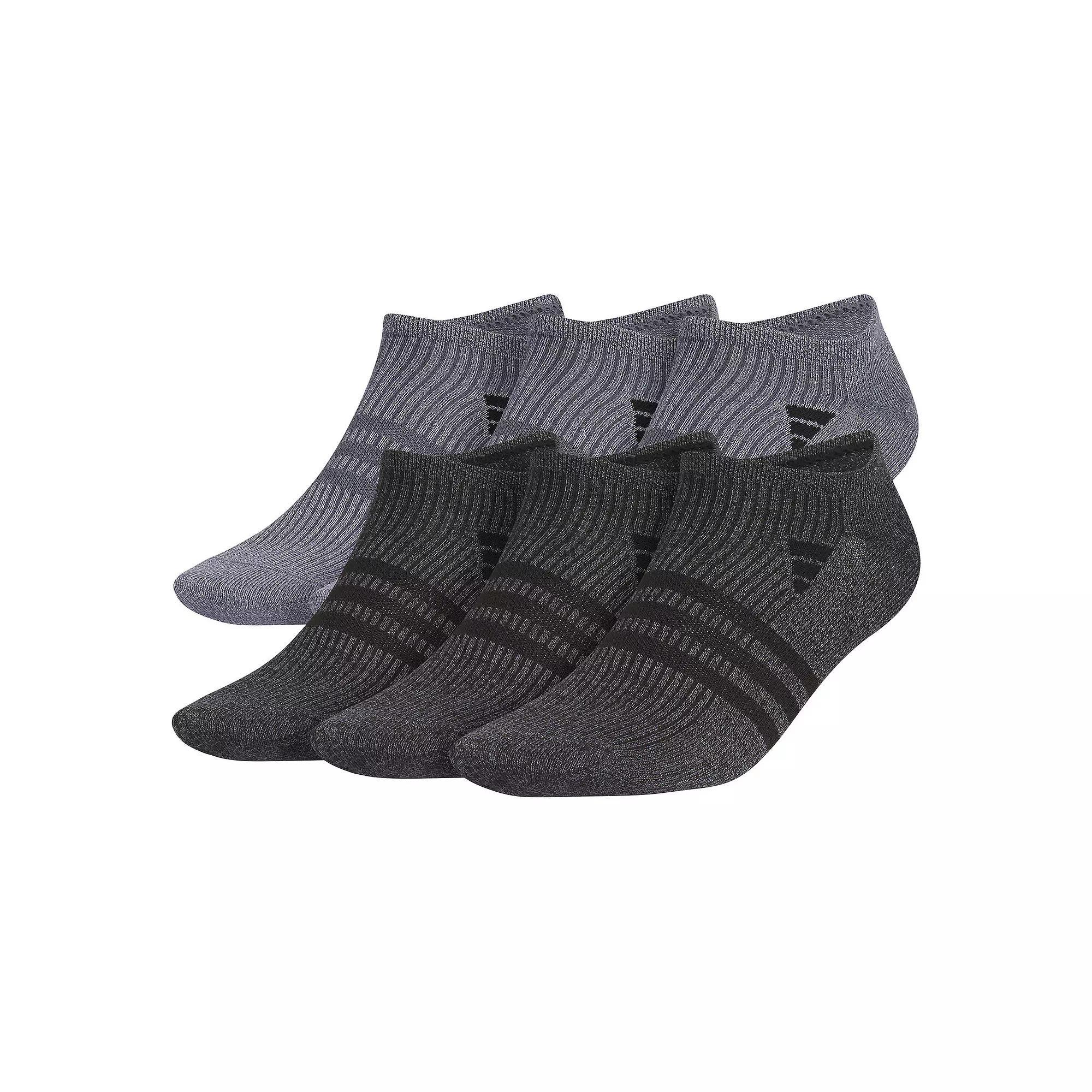 Men's adidas 6-Pack Superlite 3.0 No-Show Socks, Size: 8-12, White Black Product Image