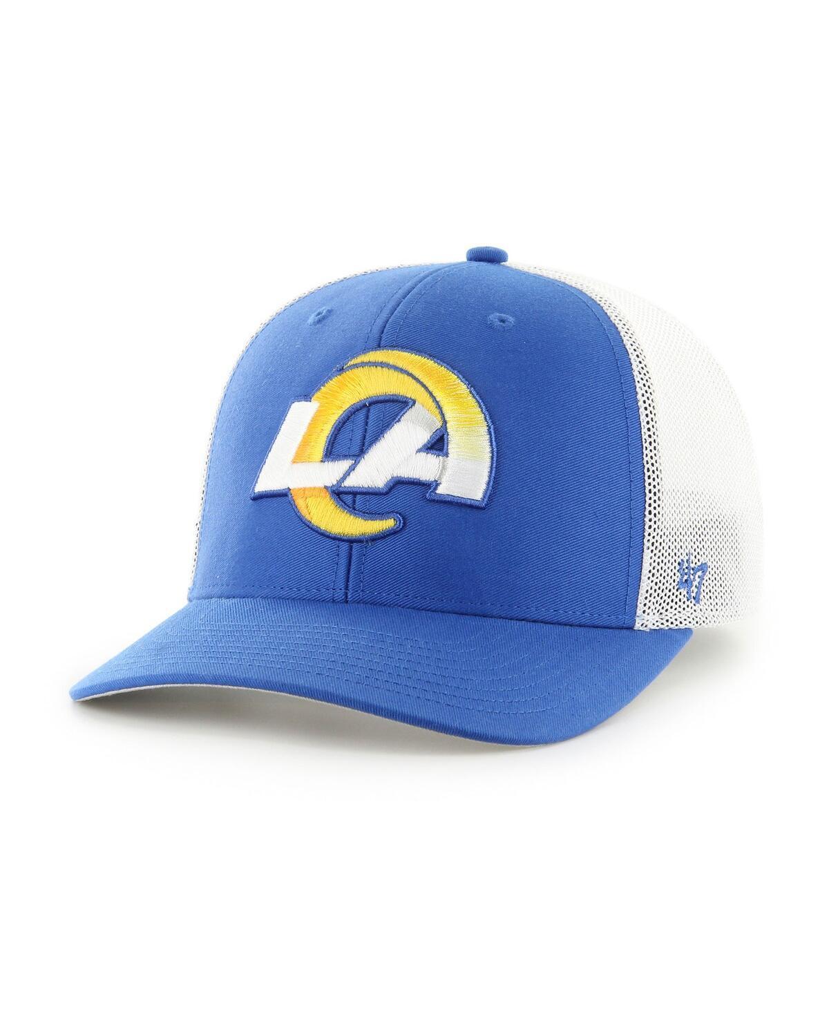 Men's '47 Royal/White Los Angeles Rams Trophy Trucker Flex Hat, Size: Large/XL, Blue Product Image