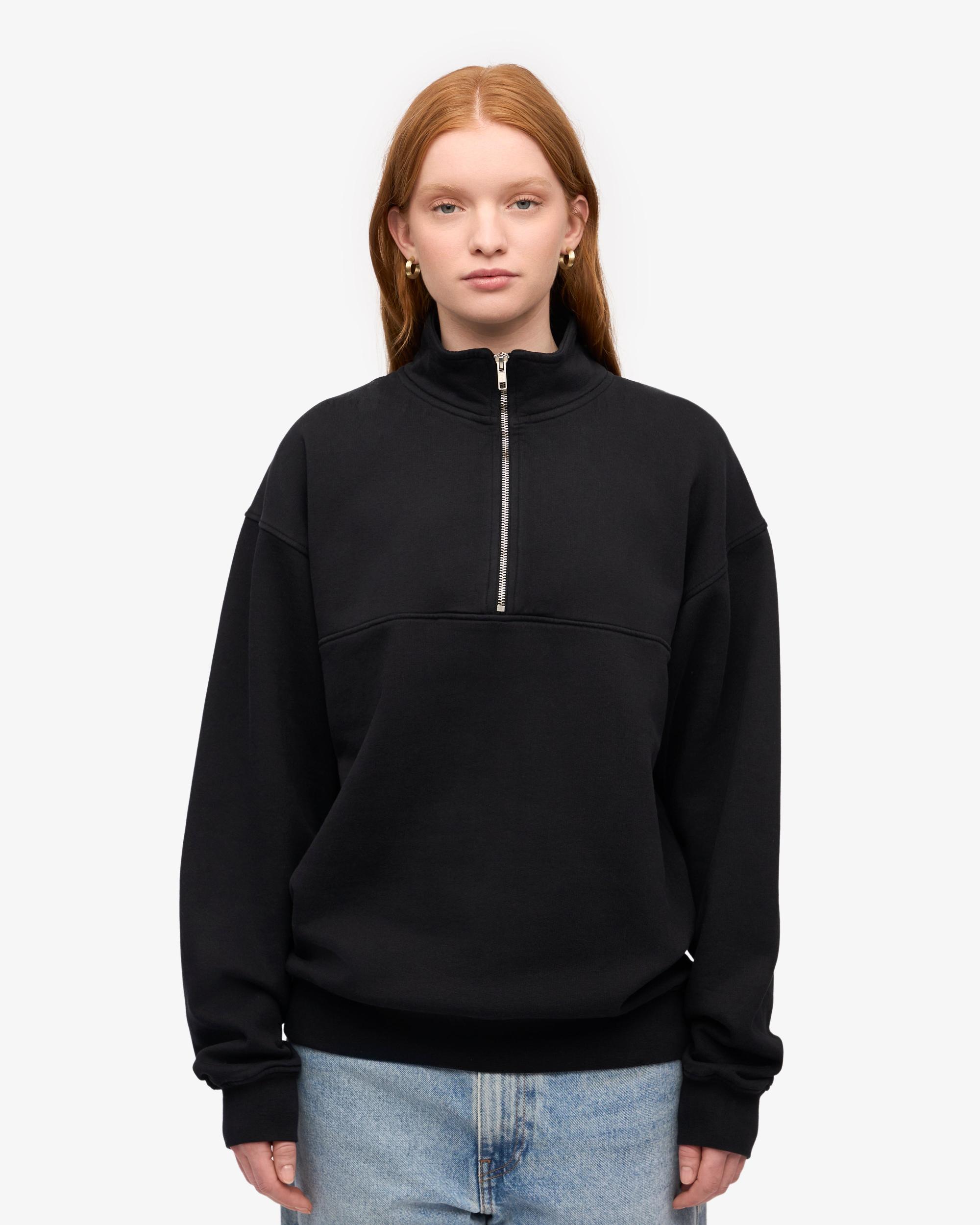 Organic Quarter Zip - Deep Black Product Image