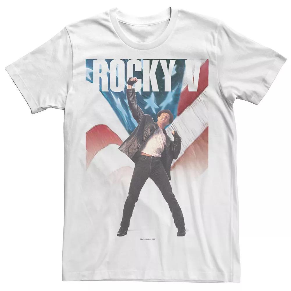 Men's Rocky V American Flag Fade Tee, Size: XS, White Product Image