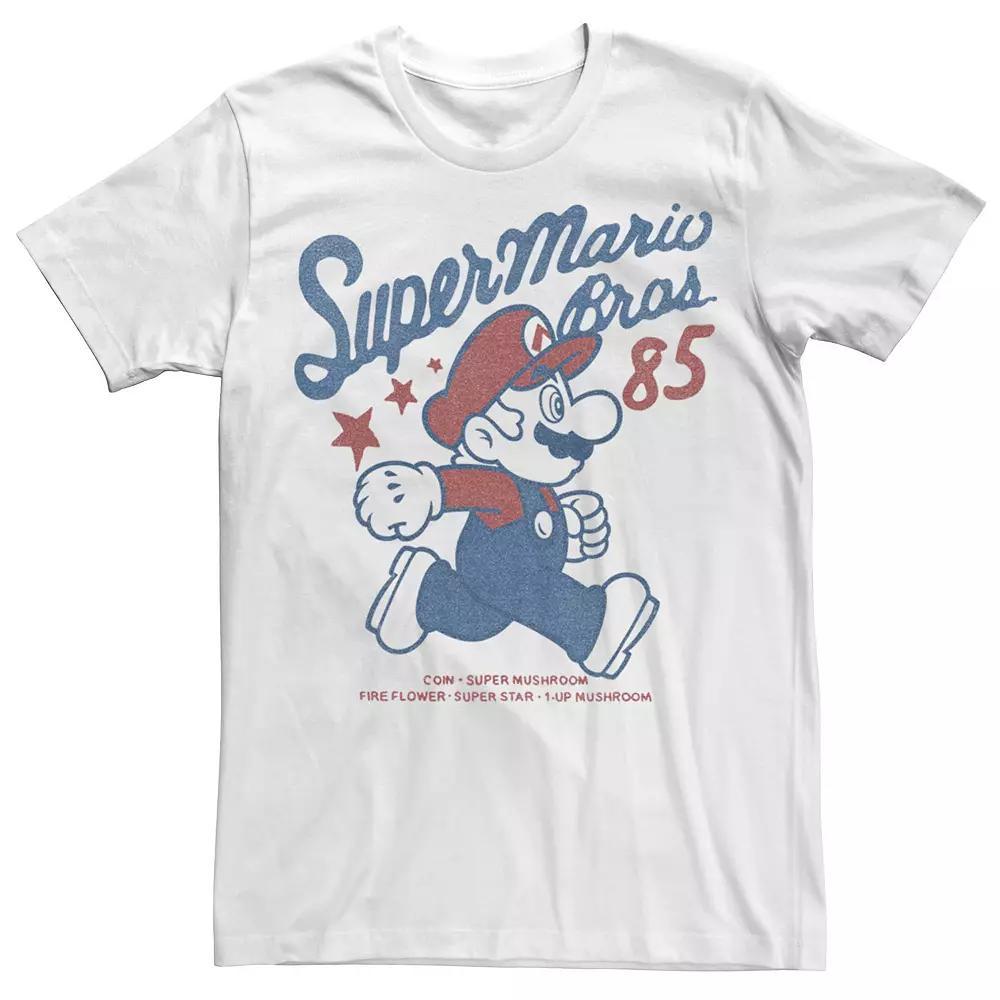 Men's Nintendo Super Mario Bros. '85 Vintage Stars Tee, Size: Small, Athletic Grey Product Image