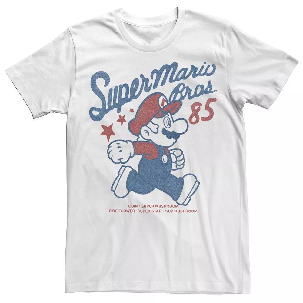 Men's Nintendo Super Mario Bros. '85 Vintage Stars Tee, Size: Small, Athletic Grey Product Image