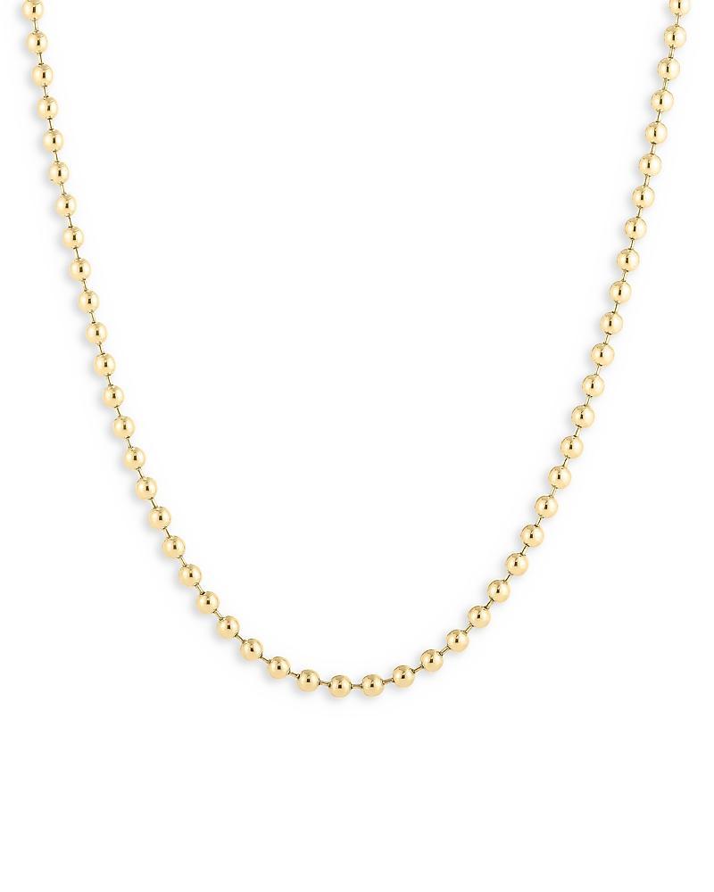 Womens 18K Yellow Gold Heavy Beaded Ball Chain Necklace/18 Product Image