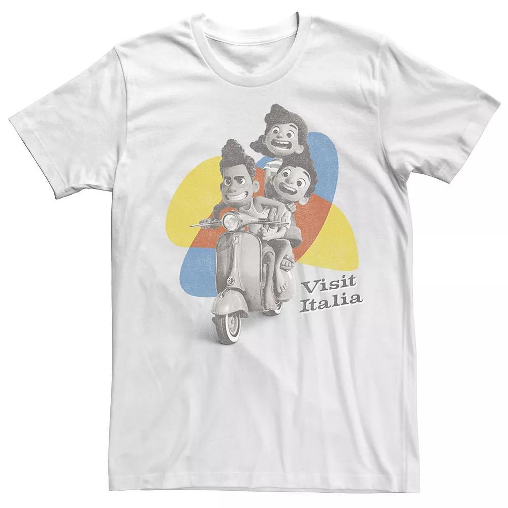 Disney / Pixar's Luca Men's Scooter Kids Visit Italia Tee, Size: Small, White Product Image
