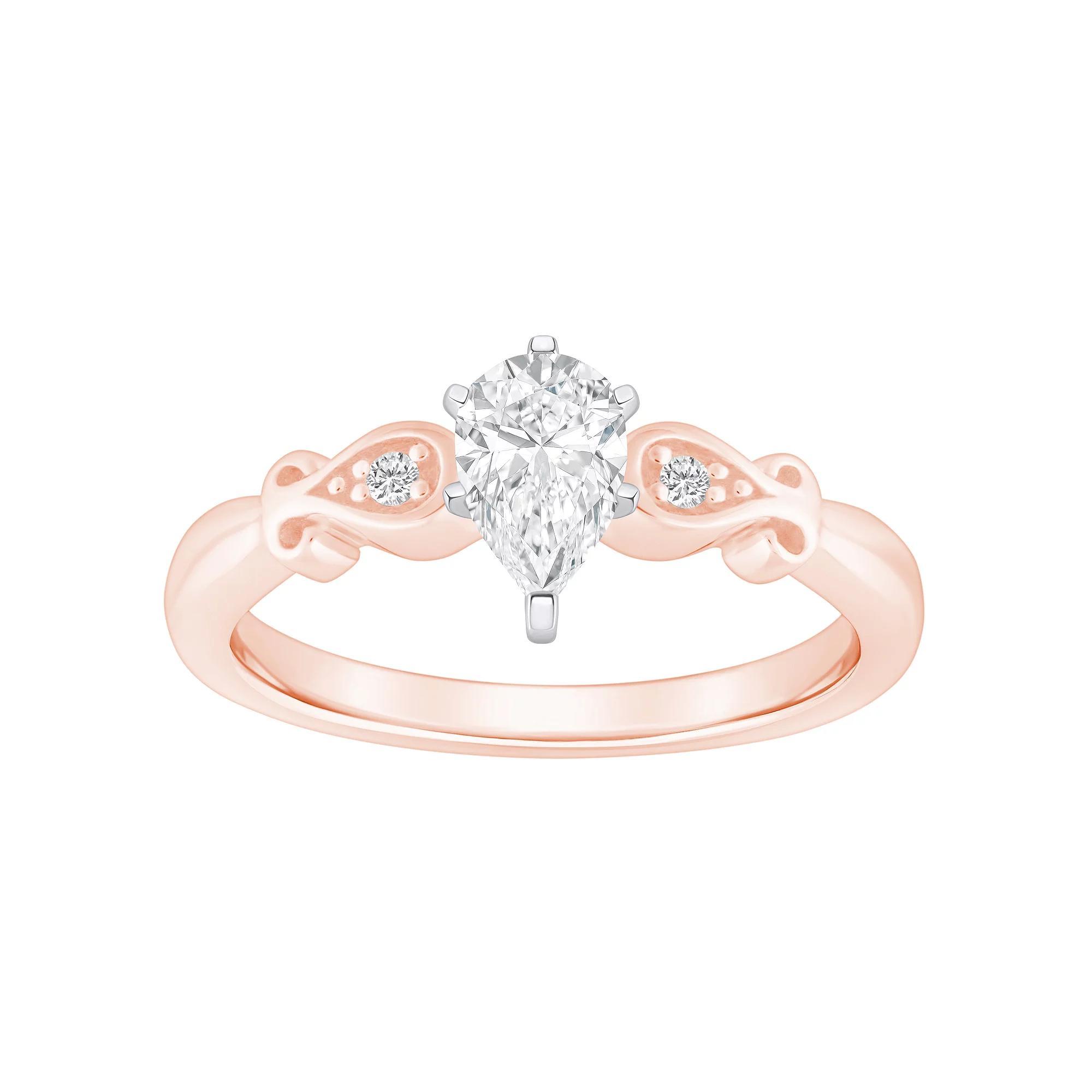 Alyson Layne 14k Gold 1/2 Carat T.W. Diamond Pear Shape Engagement Ring, Womens White Gold Product Image