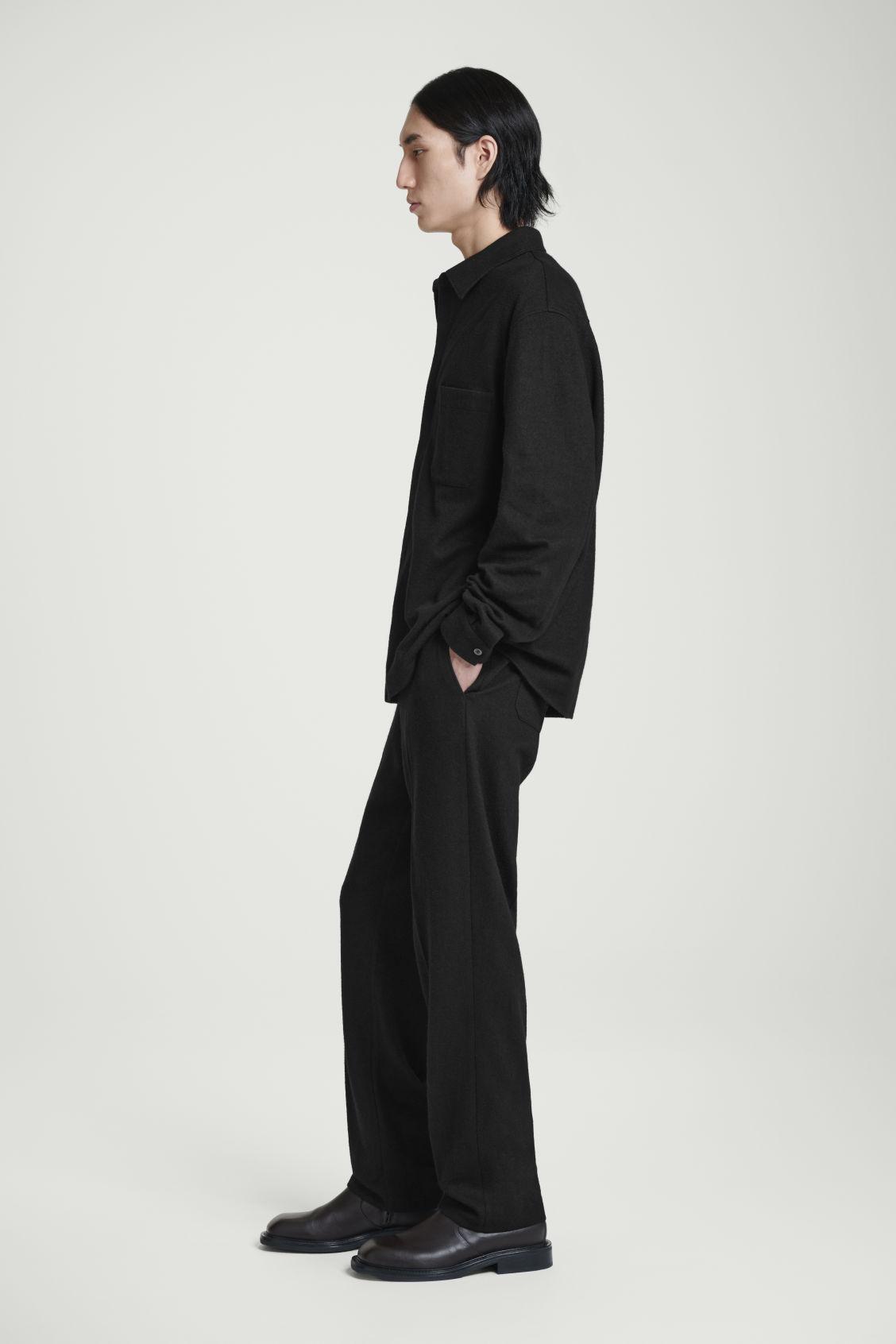 RELAXED BOILED-WOOL OVERSHIRT Product Image