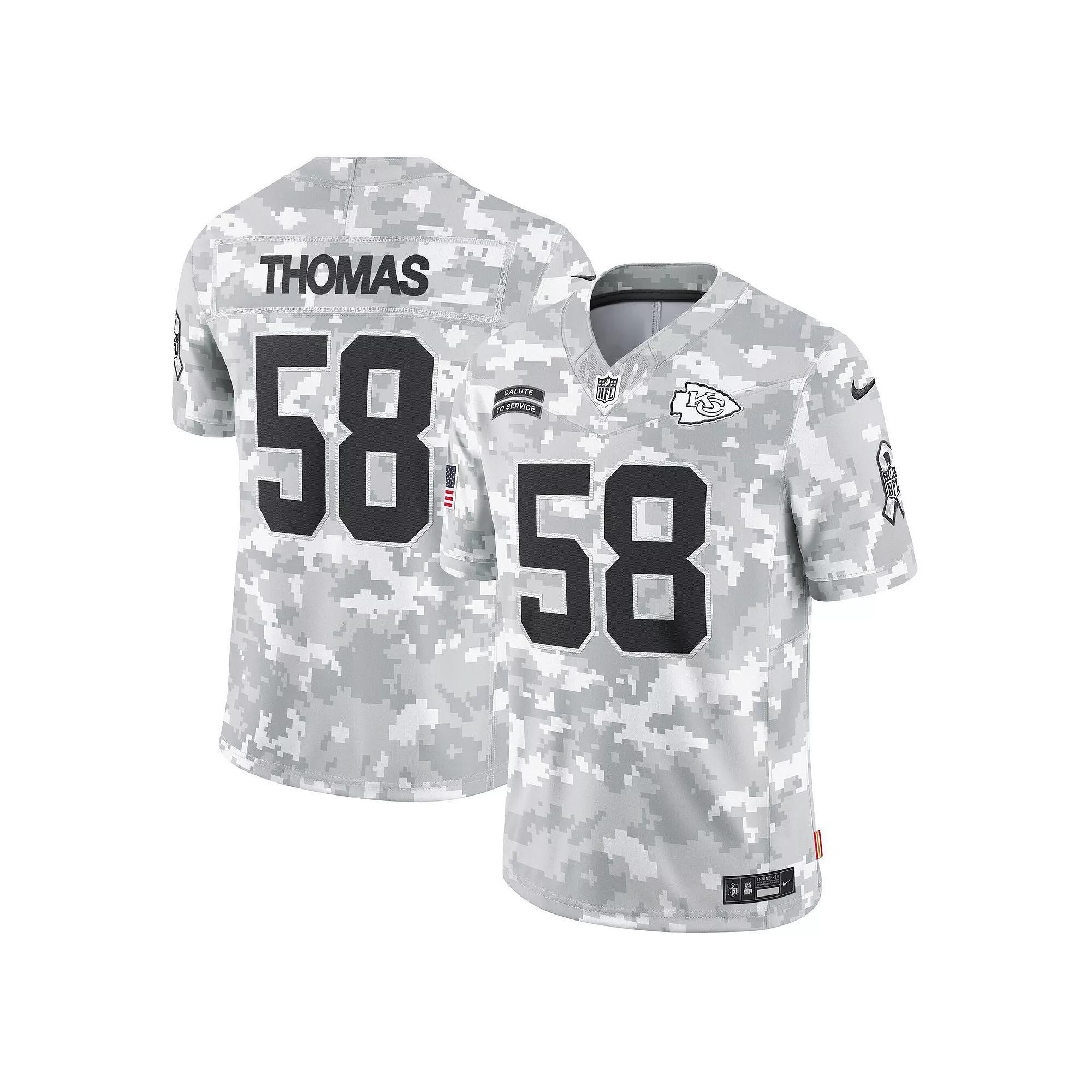 Men's Nike Derrick Thomas Arctic Camo Kansas City Chiefs 2024 Salute to Service Retired Player Limited Jersey, Size: Small, Team Product Image