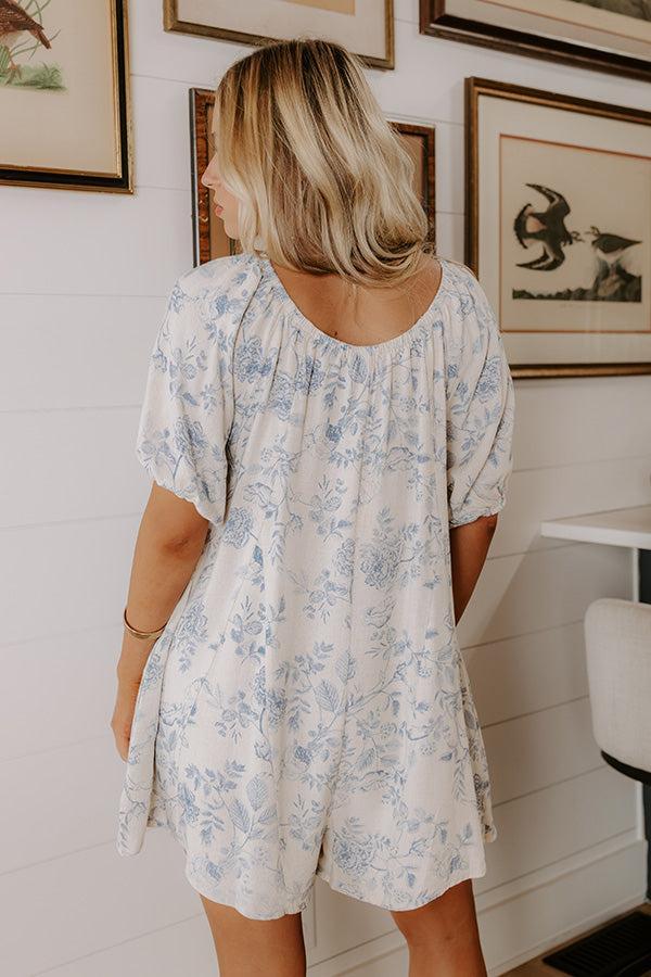 English Garden Linen-Blend Romper Product Image