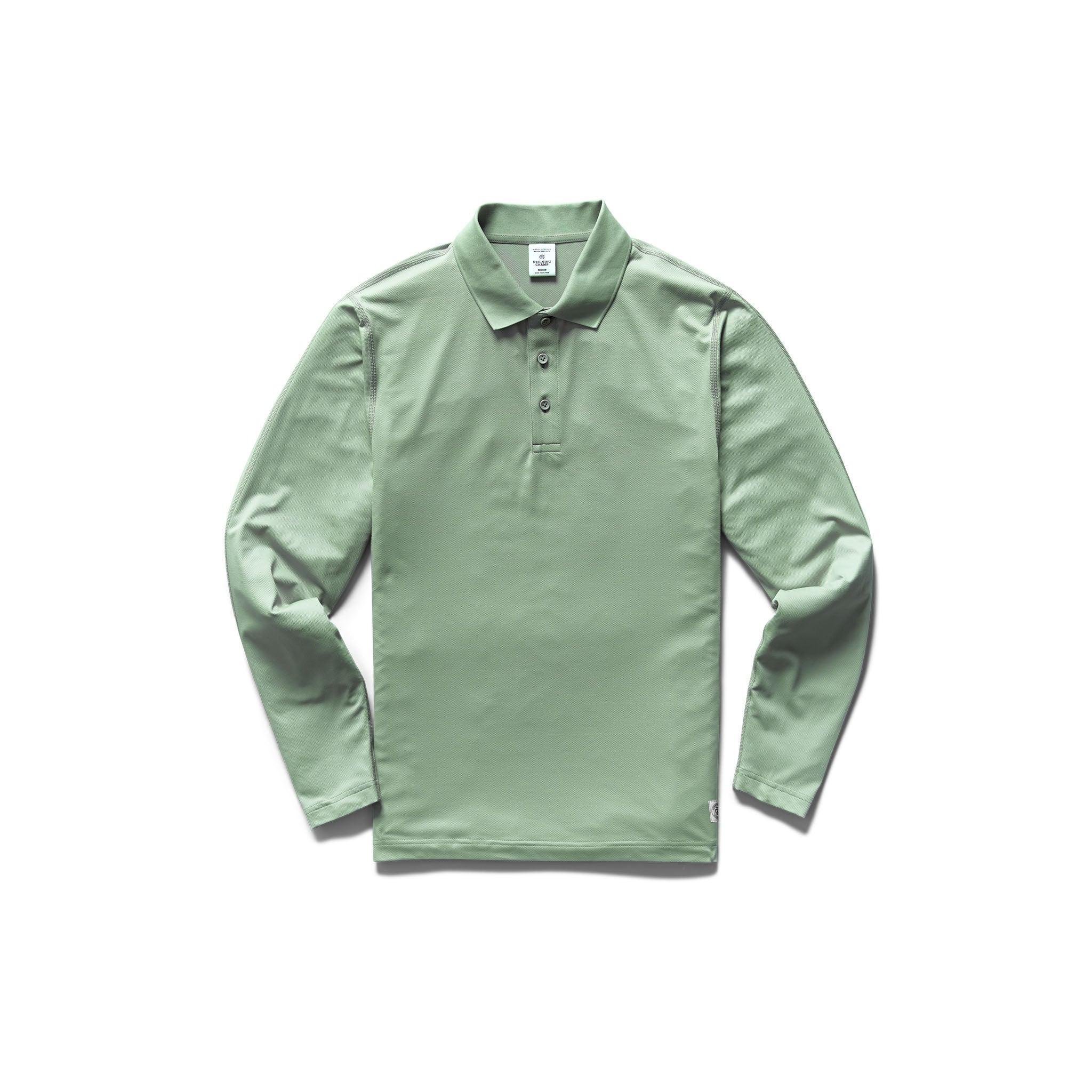 Tech Pique Playoff Long Sleeve Polo - Vault Male Product Image