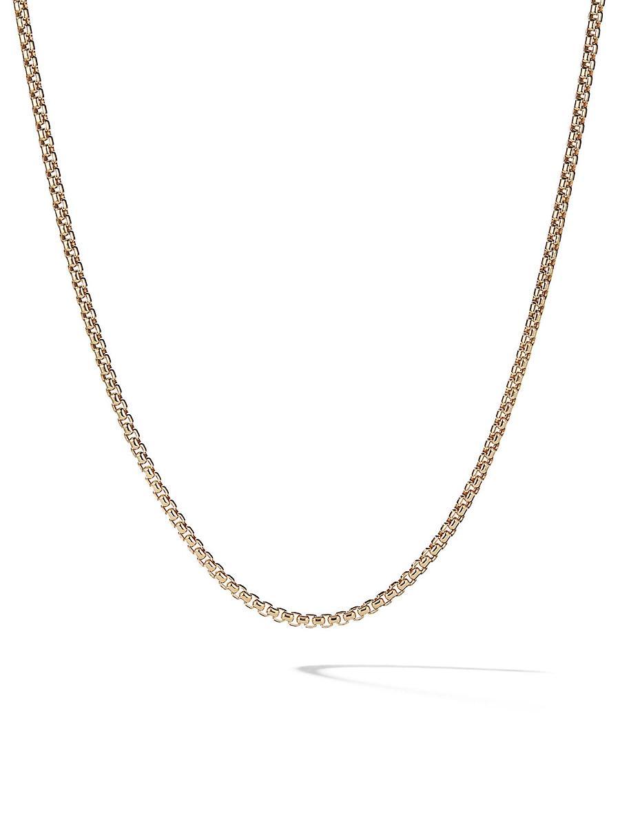 Womens Box Chain Necklace In 18K Yellow Gold, 2.7mm Product Image
