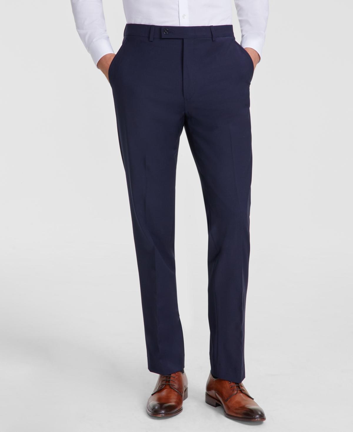 Calvin Klein Men's Slim Fit Heather Grey Suit Pants - Grey - 40W x 32L Product Image