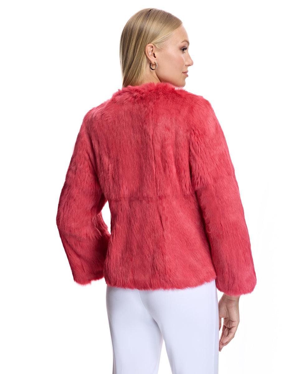 Collarless Rabbit Jacket Product Image