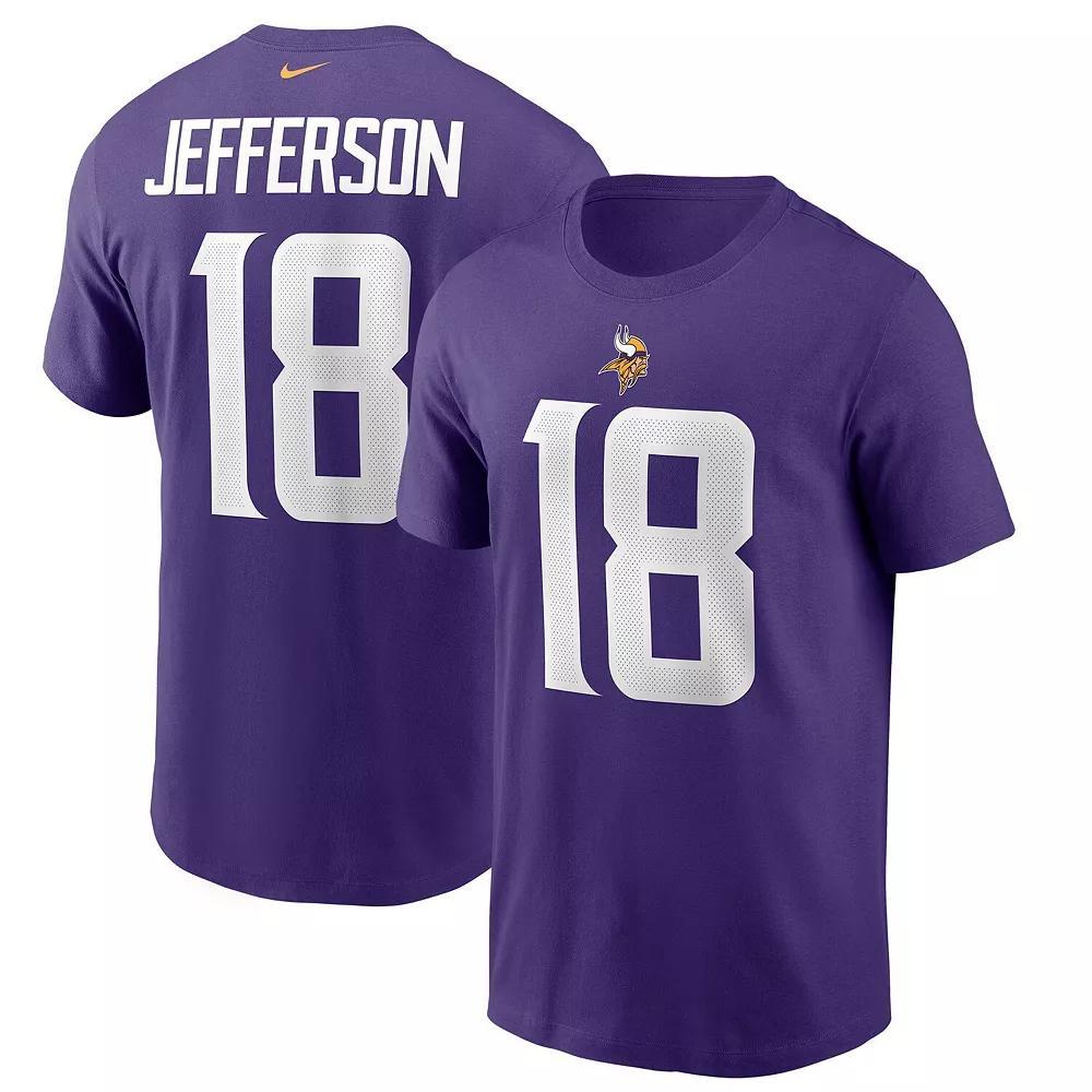 Men's Nike Justin Jefferson Purple Minnesota Vikings Player Name & Number T-Shirt, Size: 2XL Product Image